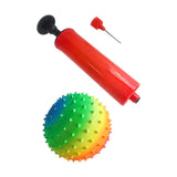 Maxbell Spiky Massage Ball for Feet Sleek Hedgehog Ball for Hands Shoulders Home Gym Rainbow 15 cm Soft