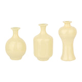 Maxbell 3x Glass Bud Vases Mini Flower Vases Tabletop Decor for Bathroom Home Office Yellow