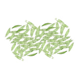 Maxbell 50Pcs Leaf Charms Decor Stylish Loose Beads for DIY Crafts Necklace Bracelet 2.3x0.65 cm Dark Green