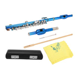 Maxbell Piccolo Woodwind Instrument C Key for Stage Musical Enlightenment Classroom Blue