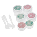 Maxbell Maxbell 6 Pieces Resuable Travel Sample Bottle Container Makeup Empty Jar Pot Box 2#