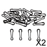 Maxbell 2x25pcs Fishing Snap Swivel Hook Hawaii Snap Bass Fishing Connector S