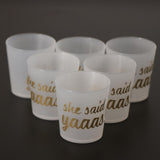 Maxbell Maxbell 6pcs She Said Yaaas Drinking Cups Bridal Shower Bachelorette Party Accessory