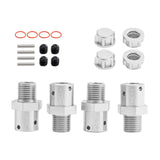 Maxbell 4 Pieces 1/8 1/7 RC Car Coupling DIY Accessory Replacement for Crawler Model silver
