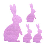 Maxbell 4x Easter Bunny Utensil Cutlery Holders Pouch Bags Gifts Flatware Organizers pink