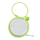 Maxbell Small Doll Storage Bag 7x7x4cm Zipper Closure with Keyring Tiny Figures Case green