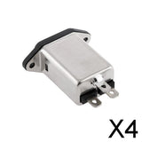 Maxbell 4xIEC 320 C14 Male Socket Panel Mount Power Line EMI Filter CW1D-10A-T