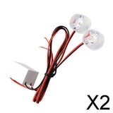 Maxbell 2x12-85V Car Truck Flashing Emergency Warning LED Strobe Lights Flasher Blue