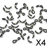 Maxbell 4x25 Pcs Eyeglasses Chain Holder Ends Black