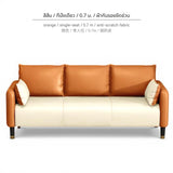 Maxbell Durable Cat Scratch Fabric Sofa for Small Apartments ORANGE BEIGE CL SINGLE 0.7M