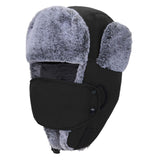 Maxbell Trapper Hat Thermal Warm Winter Hat for Winter Sports Outdoor Activities Men Black