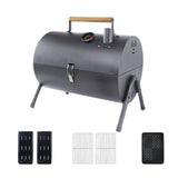Maxbell Charcoal Grill Portable Barbecue Grill for Picnics Outings Family Gatherings Gray