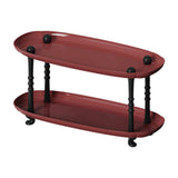 Maxbell Countertop Storage Rack Shelf Desktop Organizer for Counter Bedroom Bathroom Red