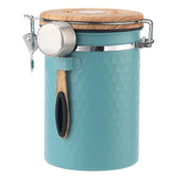 Maxbell Storage Jar with Lid Tea Leaves Storage Can for Restaurant Home Coffee Beans Blue