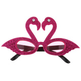 Maxbell 5pieces Hawaiian Tropical Glitter Flamingo Party Glasses Fancy Dress Up