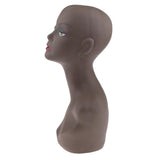 Maxbell Maxbell Black Women Mannequin Head Model Glasses/Hat/Headset Display Stand Rack Brown-B