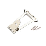 Maxbell Guitar Trapezoidal Tailpiece Bridge Bass Bridge Tailpiece for Archtop Guitar beige