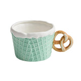Maxbell Pottery Tableware Art Supplies Fashion Decor for Housewarming Camping Travel Green Cup