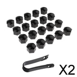 Maxbell 2x20 Pieces Car Truck Wheel Tyre Center Hub Screw 17mm Protective Black