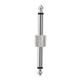 Maxbell 5x6.35 mm 1/4 Jack Plug Male to Male Guitar Coupler Adapter Connector Silver