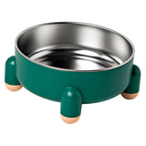 Maxbell Cat Dog Bowl Multiuse Easy to Clean Anti Slip Sturdy Stylish Water Food Bowl Green Yellow