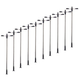 Maxbell 4x10pcs Model Street Lamp Lights Double Head for Model Train Layout Scenery