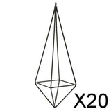 20xHanging Metal Tillandsia Air Plant Rack Holder Flower Pot Black Color