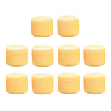 Maxbell Maxbell Refillable Plastic Empty Face Cream Cosmetic Container with Lid Yellow-50g