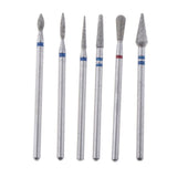 Maxbell Maxbell 6pcs Diamond Nail Art Drill Bits Brush Set Manicure Polishing Head 3/32'' 09