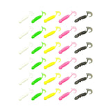 Maxbell Maxbell 30 Pieces Wave Fishing Lures Gifts Soft for Walleye Mandarin Fishing Outdoor