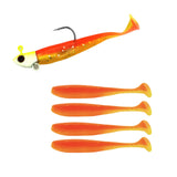Maxbell Fishing Baits Silicone Trolling Baits Artificial Baits for Carp Salmon Perch Orange