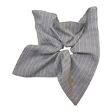 Maxbell Striped Hair Scrunchie Fashionable Hair Rope for Commuting Dance Party Woman Light Grey
