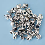 Maxbell 38 Pieces Mixed Tibetan Silver Alloy Large Hole Spacer Loose Beads Jewelry Making Beads for Beading Craft DIY Bracelets Necklaces Earring - Aladdin Shoppers