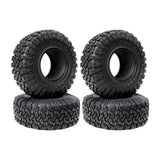Maxbell 4 Pieces 1:10 RC Car Wheels and Tires Rubber Replace for SCX10 DIY Accessory