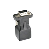 Maxbell DB9 RS232 Male to RJ45 Female Adapter COM Port to LAN Ethernet Port Converter