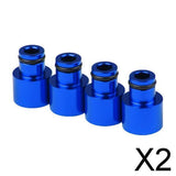 Maxbell 2x4x Fuel Injector Adapters for Acura RDX Injectors B16 B18 D16Z D16Y Blue