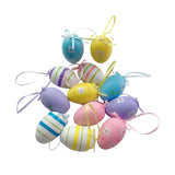 Maxbell 12Pcs Hanging Artificial Bird Eggs Easter Egg for Home Wedding Decoration Style A