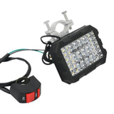 Motorcycle light-emitting diode Headlight, Waterproof, extremely Bright, Universal Fitment 36 beads Light+Clamp+Switch
