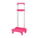 Maxbell Foldable Hand Truck with Two Wheels Moving Cart for Shopping Multifunctional Pink