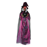 Maxbell Halloween Hanging Animated Screaming Witch 180 cm Life Size for Events Porch