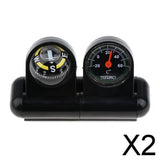 Maxbell 2x2 In 1 Removable Car Compass and thermometer Adhesive Van Truck Vehicle Boat