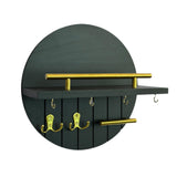 Maxbell Wall Storage Rack Round Key Holder Wall Mounted for Bedroom Dorm Living Room Style F