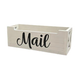 Maxbell Wooden Mail Organizer Mail Holder Countertop for Wall Table Countertop White