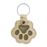 Dog Cat Paw Shaped Keychain Cute Cat Hair Storage Holder for Pet Lovers Gift white