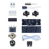 Maxbell DIY Digital Clock Kit Professional Soldering Practice for Dorm Bedroom Cafes without cover