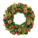 Christmas Wreath Front Door Wreath Artificial Flower Wreath for Wall Holiday 50cm