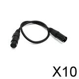 Maxbell 10x5-Pin Female to 3-Pin Male XLR Turnaround DMX Adapter Cable