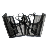 Maxbell Maxbell Lace Corset Belt Waistband Girdle Adjustable Push up Boned Wide Belt Black