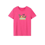 Maxbell Maxbell Women's T Shirt Summer Female Fashion Crewneck Shirt for Sports Travel Beach S Rose Pink