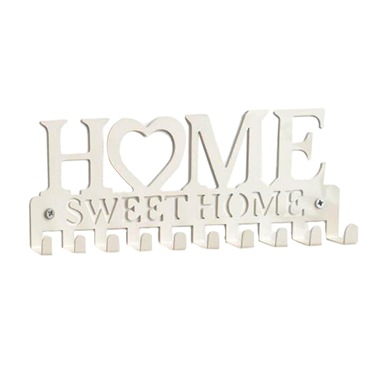 Maxbell Key Holder Hooks Organizer Hanger Rack Wall Mounted for Front Door Farmhouse White